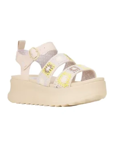 Delray Buckle Cottage Crochet Sandals