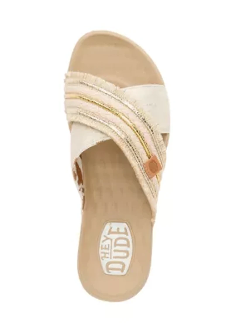 Christi Slide Novelty Fringe Flip Flop Thong Sandals