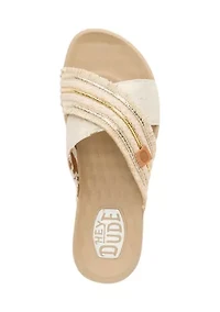 Christi Slide Novelty Fringe Flip Flop Thong Sandals