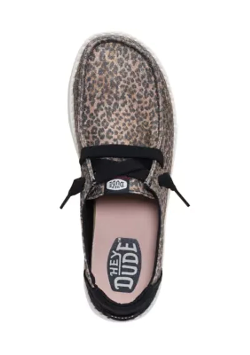 Wendy Sparkle Animal Print Loafer Flats