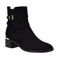 Jasen Block Heel Almond Toe Dress Booties