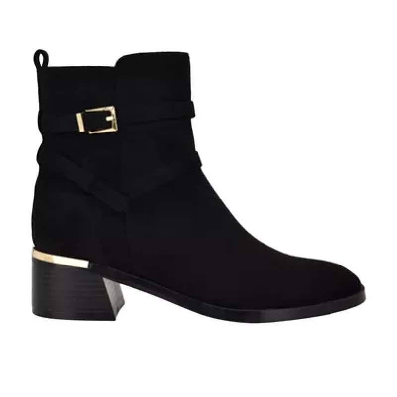 Jasen Block Heel Almond Toe Dress Booties