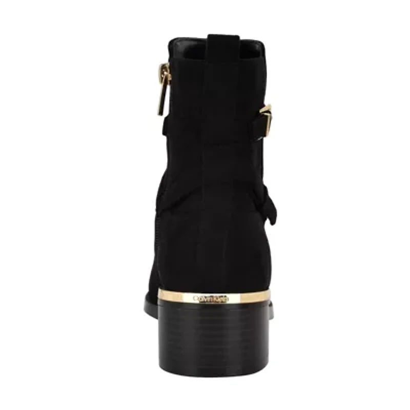 Jasen Block Heel Almond Toe Dress Booties