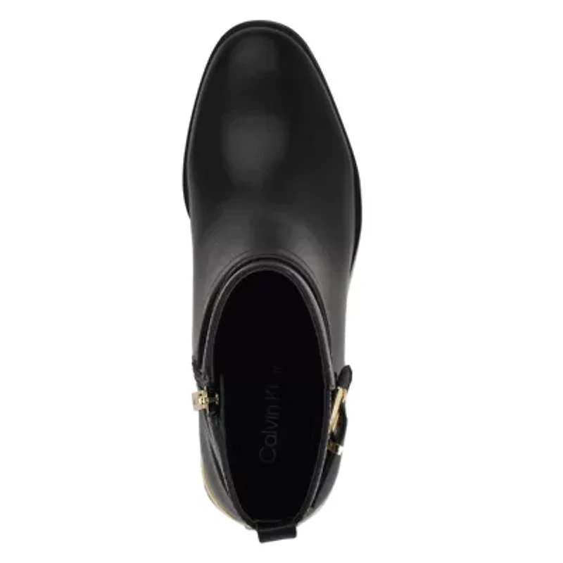 Jasen Block Heel Almond Toe Dress Booties