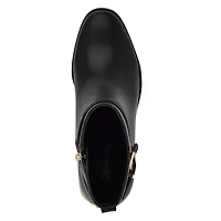 Jasen Block Heel Almond Toe Dress Booties