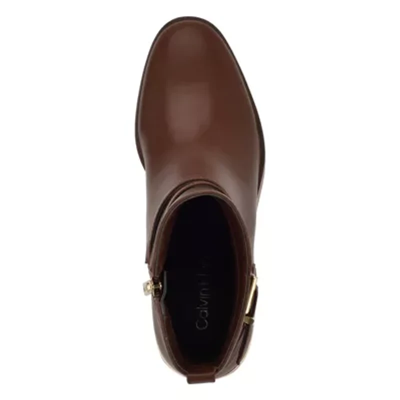 Jasen Block Heel Almond Toe Dress Booties