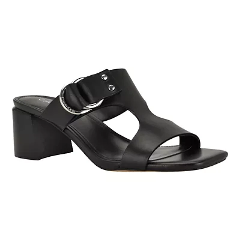 Vevia Block Heel Square Toe Dress Sandals