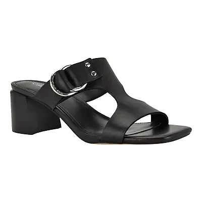 Vevia Block Heel Square Toe Dress Sandals