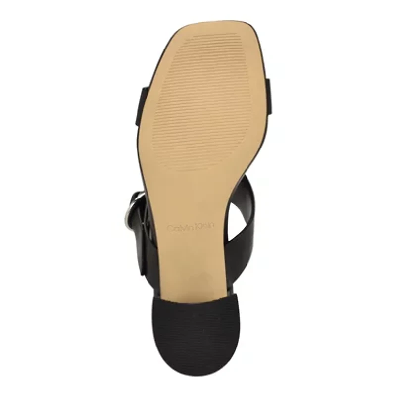 Vevia Block Heel Square Toe Dress Sandals