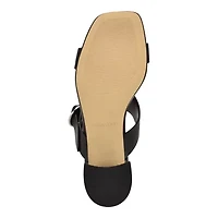 Vevia Block Heel Square Toe Dress Sandals