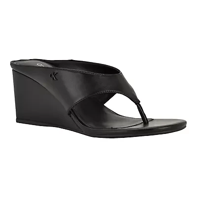 Marchela Round Toe Slip-on Wedge Sandals