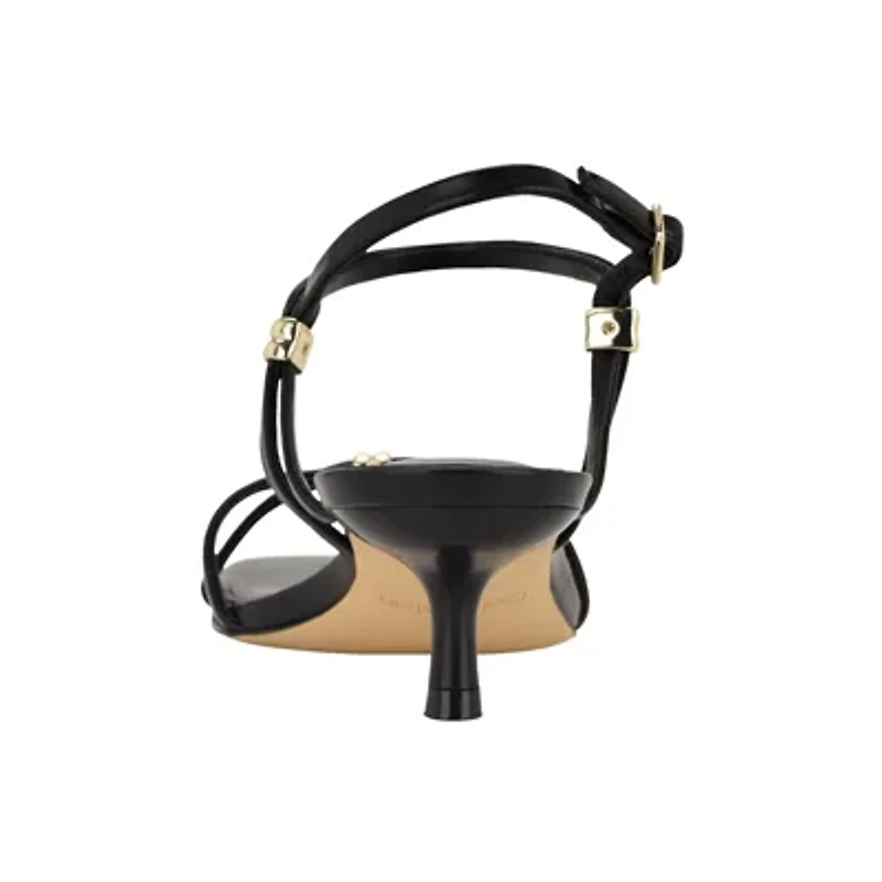 Rivine Square Toe Kitten Heel Dress Sandals