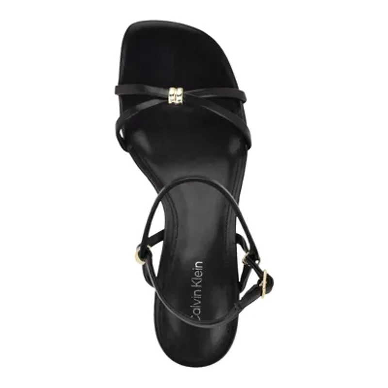 Rivine Square Toe Kitten Heel Dress Sandals