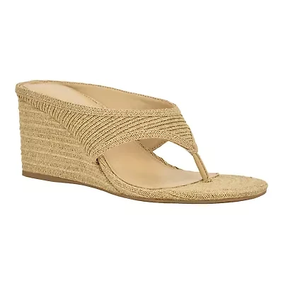 Marcheli Round Toe Slip-on Wedge Sandals