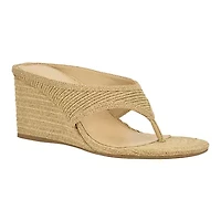 Marcheli Round Toe Slip-on Wedge Sandals