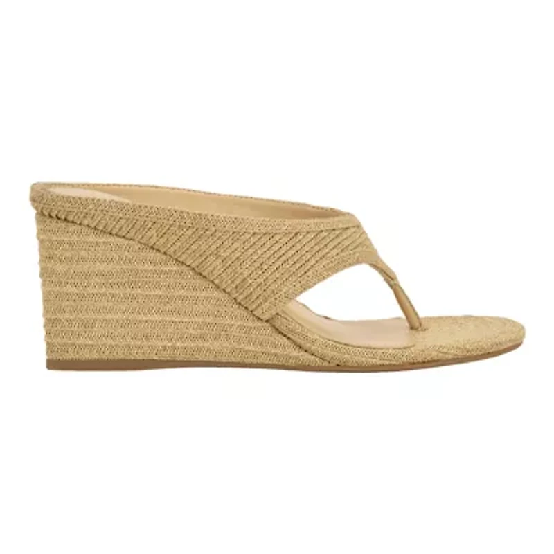 Marcheli Round Toe Slip-on Wedge Sandals