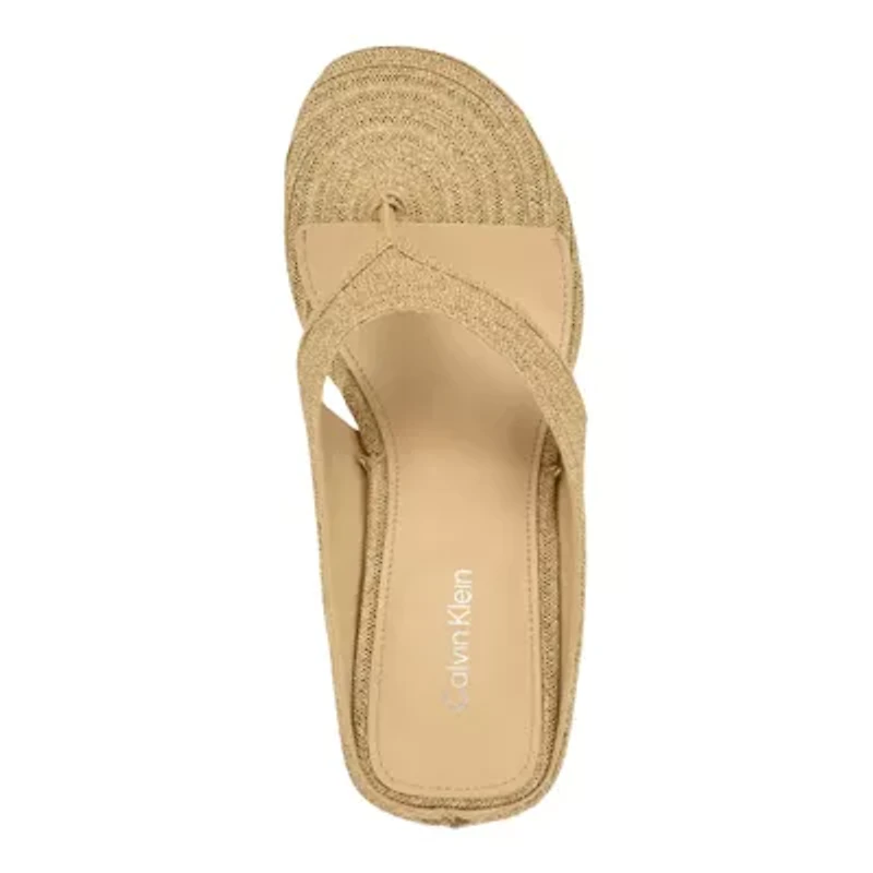 Marcheli Round Toe Slip-on Wedge Sandals