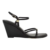 Deliney Round Toe Wedge Dress Sandals