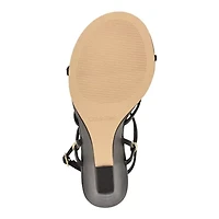 Deliney Round Toe Wedge Dress Sandals