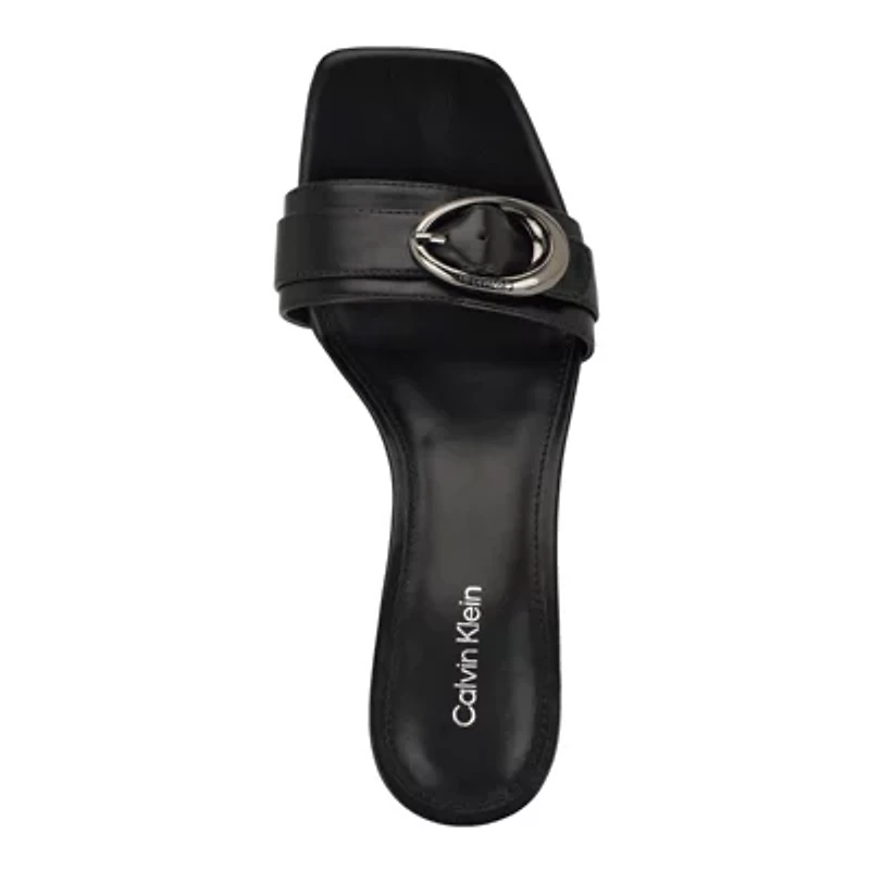 Neveena Square Toe Slip-on Dress Sandals