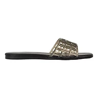 Yelena Square Toe Slip-on Flat Sandals