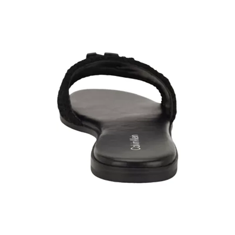 Kamine Square Toe Slip-on Flat Sandals