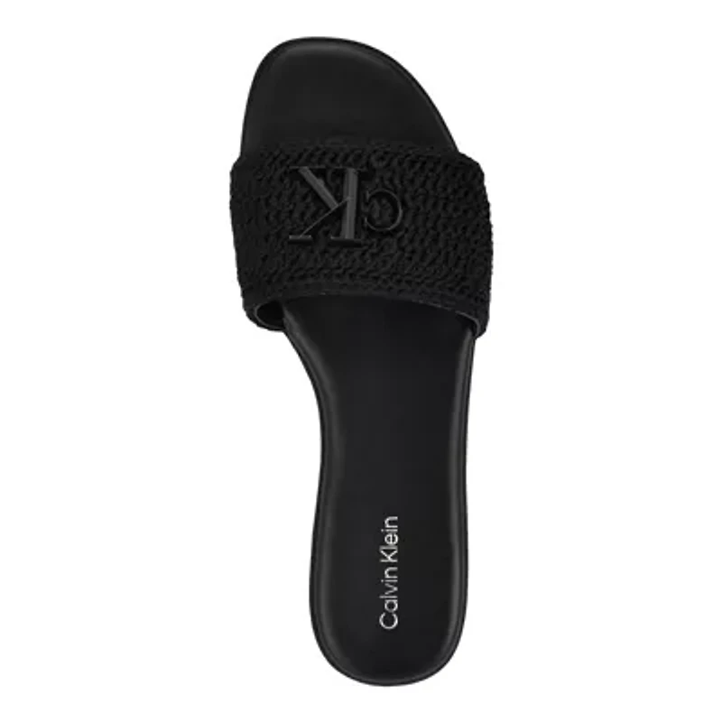 Kamine Square Toe Slip-on Flat Sandals