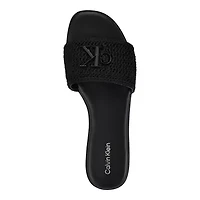 Kamine Square Toe Slip-on Flat Sandals