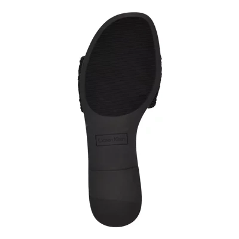 Kamine Square Toe Slip-on Flat Sandals