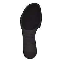 Kamine Square Toe Slip-on Flat Sandals