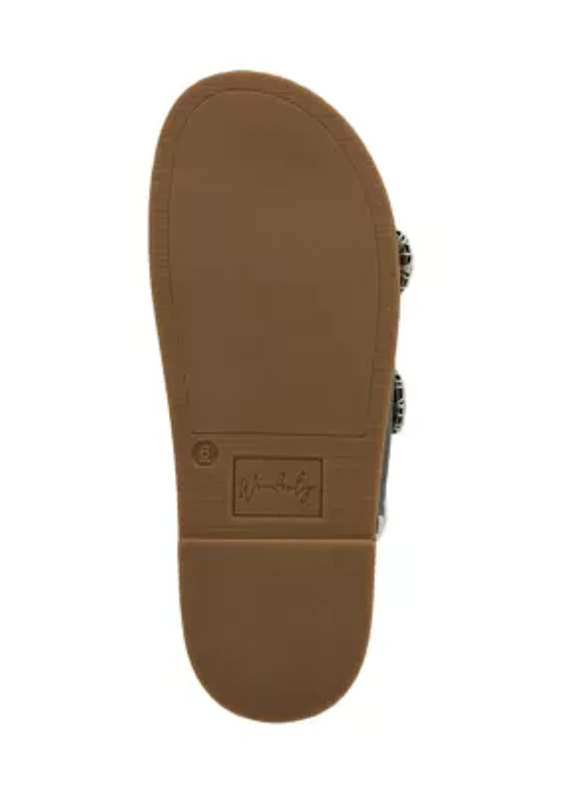 Cassie Whipstitch Footbed Sandals