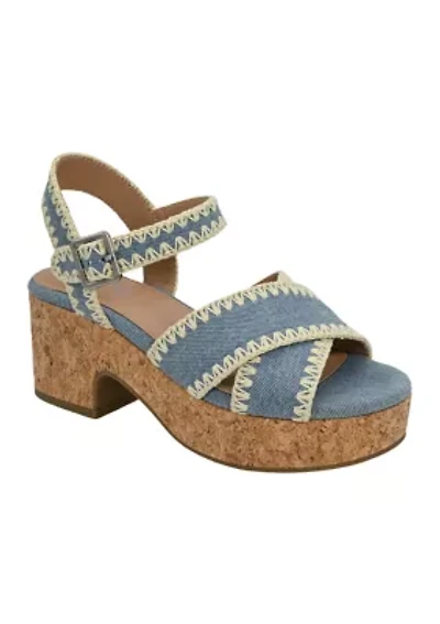 Reagan Cork Heeled Sandals