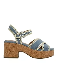 Reagan Cork Heeled Sandals