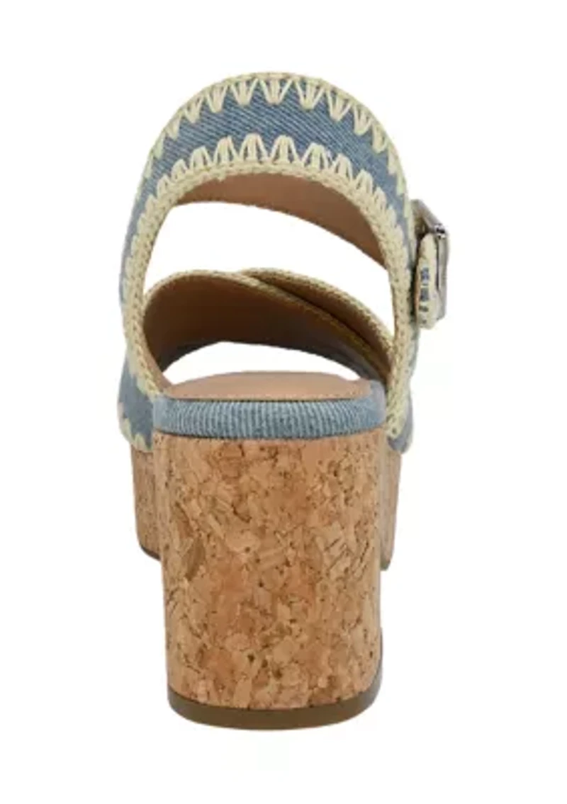 Reagan Cork Heeled Sandals