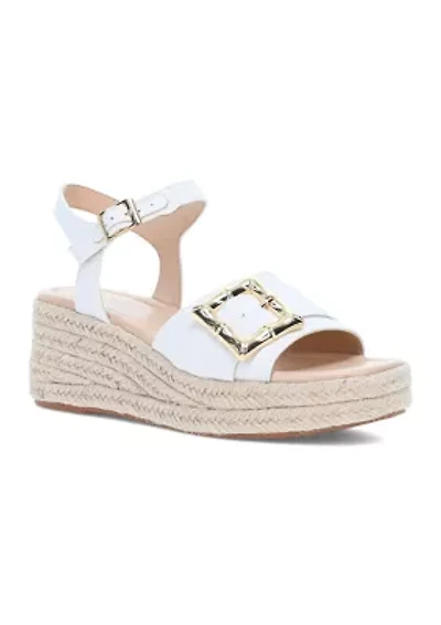 Derby Wedge Sandals