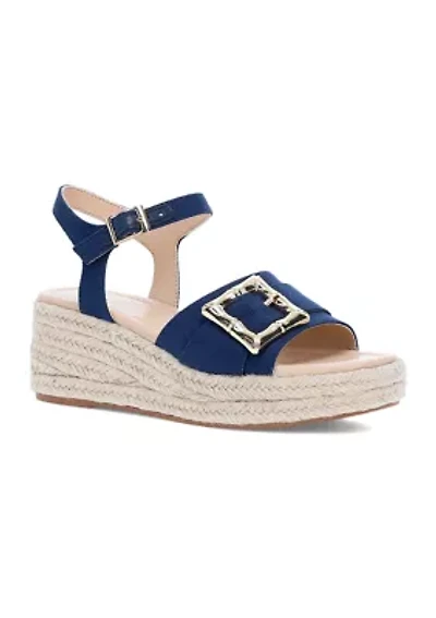 Derby Wedge Sandals