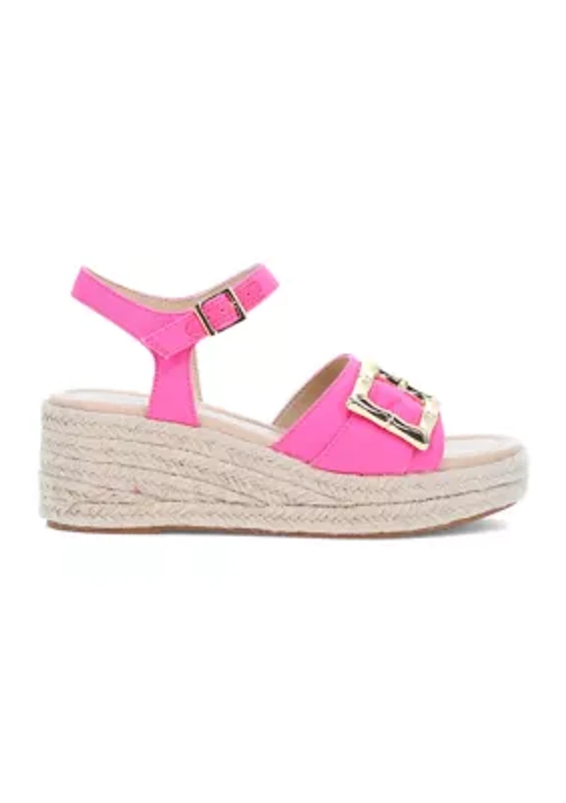 Derby Wedge Sandals