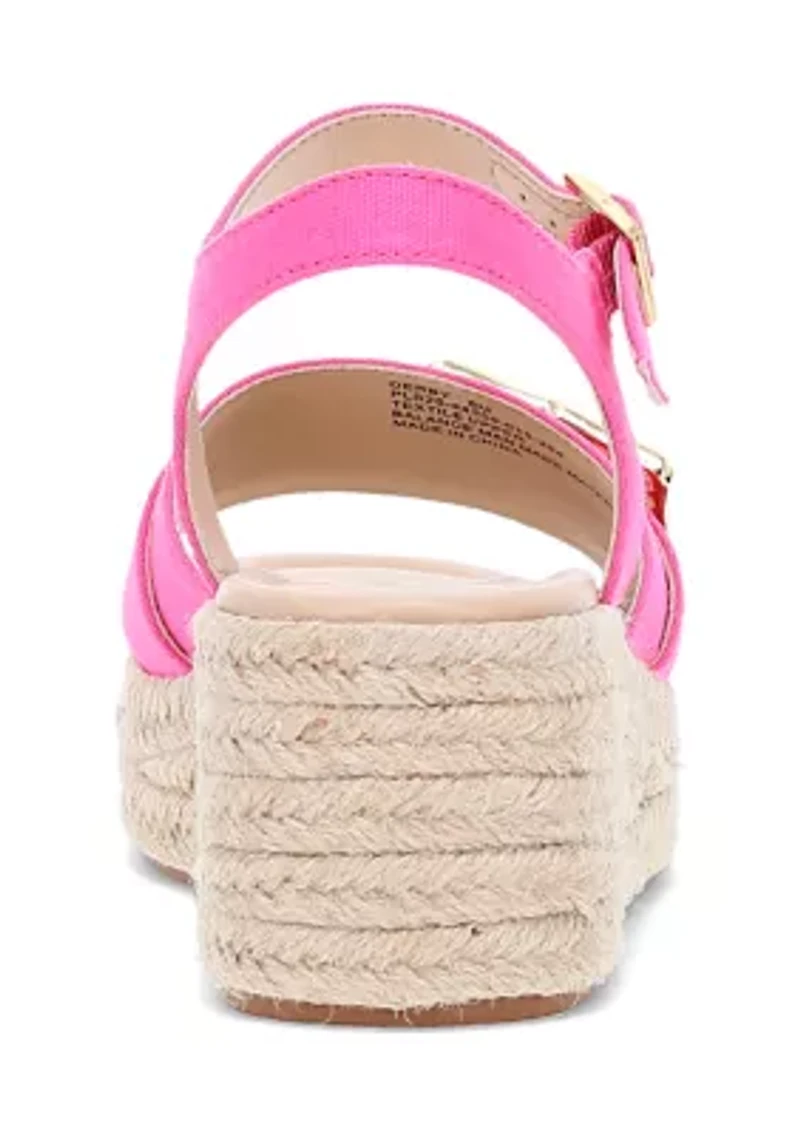 Derby Wedge Sandals