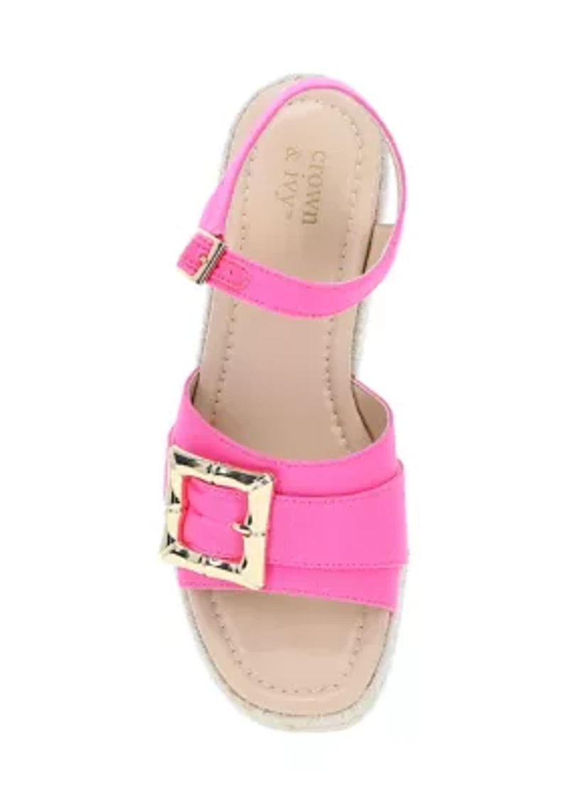 Derby Wedge Sandals