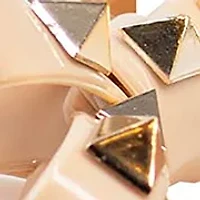 Papaya Studded Bow J  Flat Sandals