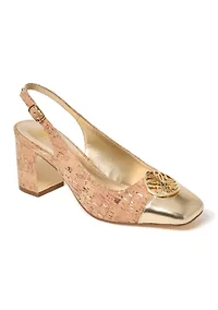 Mari Cork Slingbacks