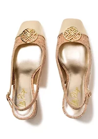 Mari Cork Slingbacks