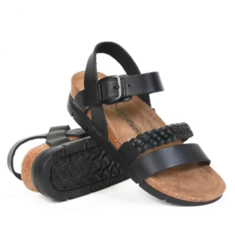 Aerothotic - Quinn Comfortable Braided Leather Platform Sandals with Arch Support