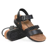 Aerothotic - Quinn Comfortable Braided Leather Platform Sandals with Arch Support