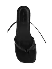 DORITA Kitten Heel Lace Up Sandal