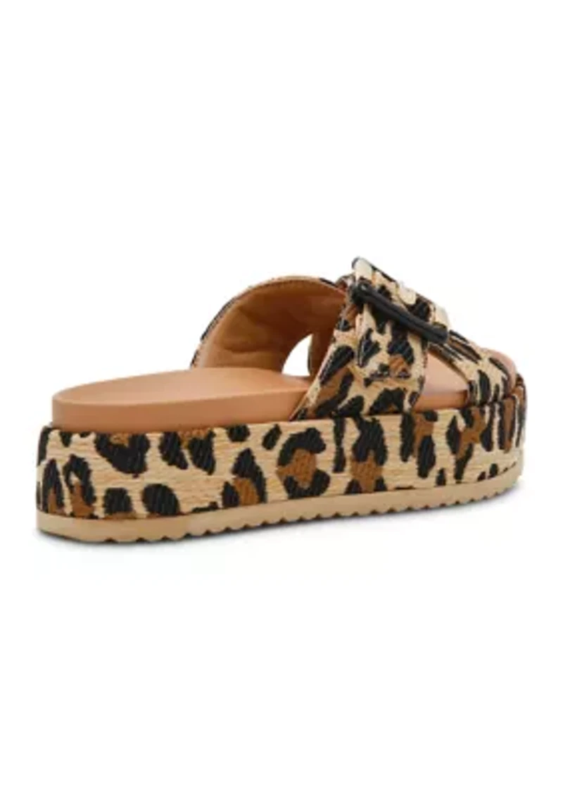 Stasia A Leopard Crossover Sandals