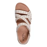 Seravi Strappy Round Toe Casual Sandals