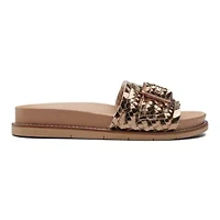 Fontane Round Toe Casual Slip-on Flat Sandals
