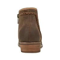 Nika Round Toe Stacked Heel Casual Booties