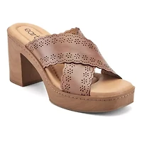 Qamra Block Heel Square Toe Slip-on Dress Sandals